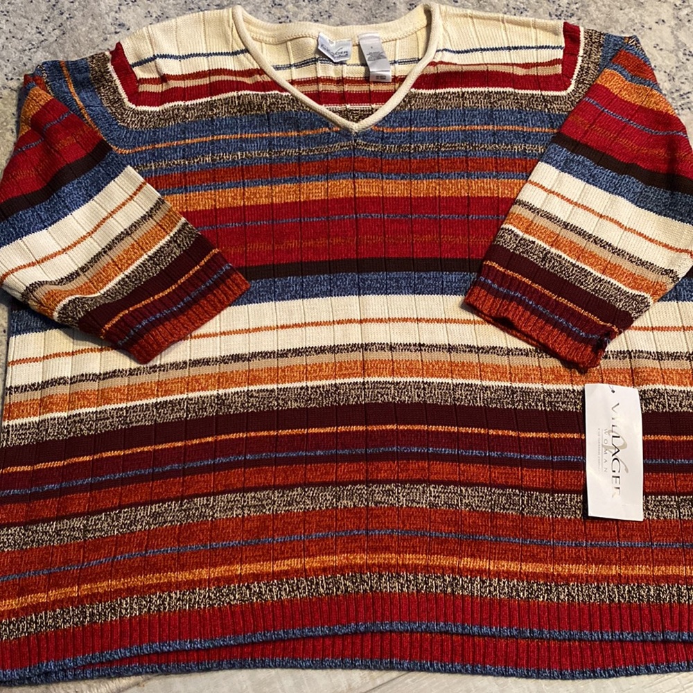 Sweater Multi Autumn mix colors size 3x. Brand new never used.